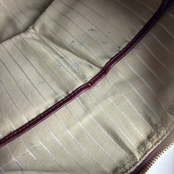 Vintage Cole Haan Avery satchel shoulder bag in oxblood leather. - Picture 16 of 16